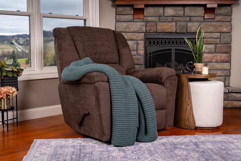 Flexsteel Perfect Match Q2432-54/410-70 Plush Buffalo Gliding Recliner